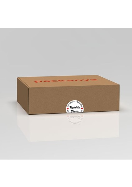 (Teşekkür Ederiz) Baskılı Kuşe Etiket Sticker - 3,5x3,5 cm - 108 Adet fiyatları