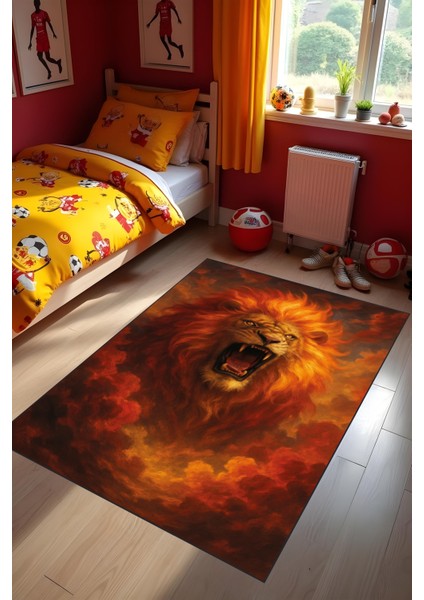 Dijital Baskı Futbol Halısı Makinede Yıkanabilir Anti Bakteriyel Leke Tutmaz Kaymaz Taban