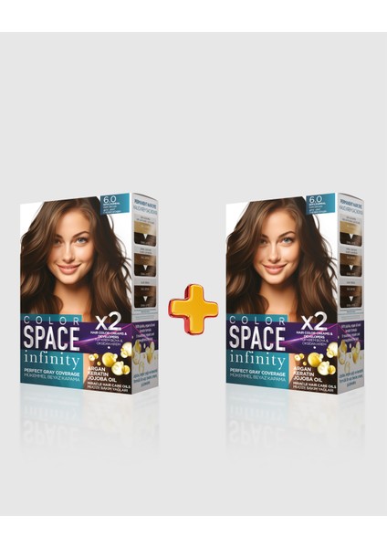 Infinity 2'li Set Saç Boyası 6.0 Koyu Kumral
