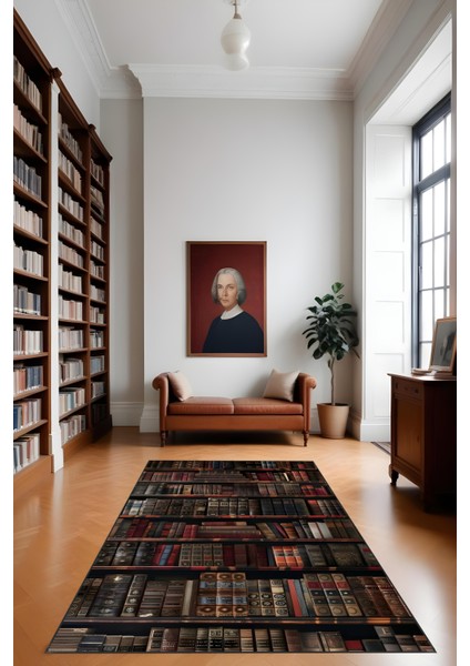 Makinede Yıkanabilir Kitaplık Desen Kaymaz Taban Leke Tutmaz Çalışma Odası Çocuk Odası ve Genç Odası