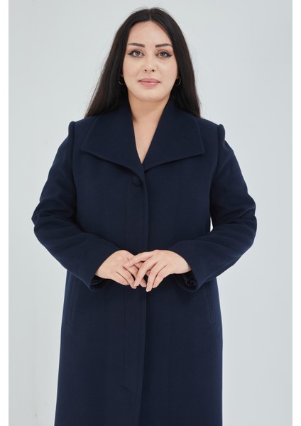 Kadın Büyük Beden Mendil Yaka Manto