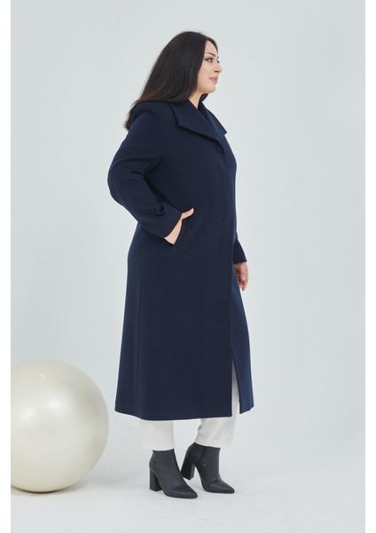 Kadın Büyük Beden Mendil Yaka Manto