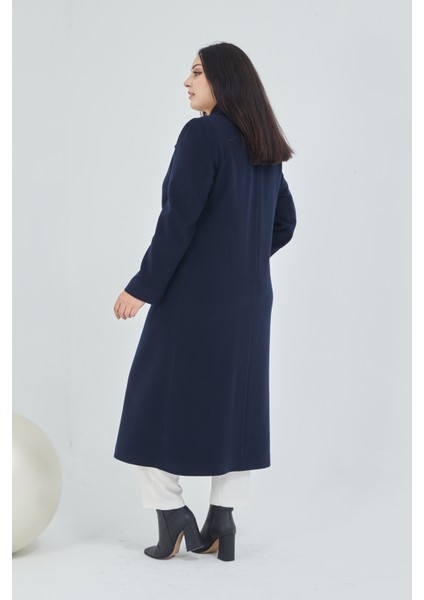 Kadın Büyük Beden Mendil Yaka Manto