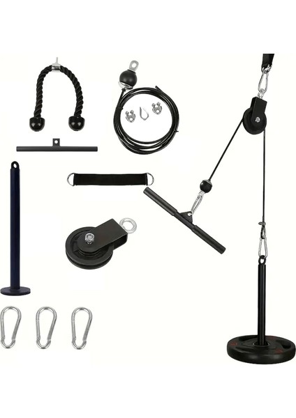 Makara Kablo Fitness Seti Triceps - Biceps - Sırt Çalışma Istasyonu