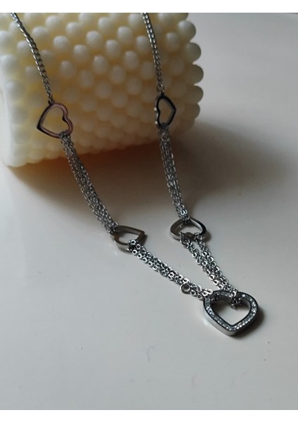 Kalpli Kolye Gümüş Renk Paslanmaz Çelik fiyatları