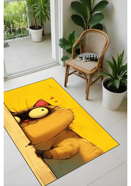 Makinede Yıkanabilir Kedi Desenli Kaymaz Taban Leke Tutmaz Çocuk Halısı Salon Halısı ve Yolluk fiyatları