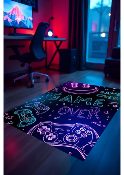 Gaming Halı Dijital Baskı Oyun Odası Halısı Kaymaz Taban Yıkanabilir Gamer Modern Tasarım fırsatları