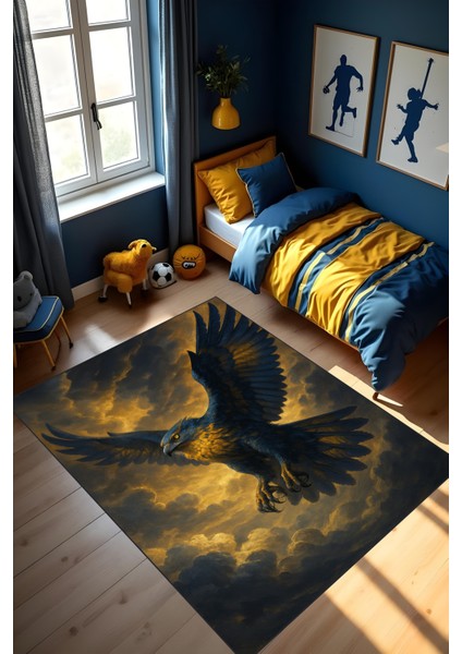 Dijital Baskı Futbol Halısı Makinede Yıkanabilir Anti Bakteriyel Leke Tutmaz Kaymaz Taban