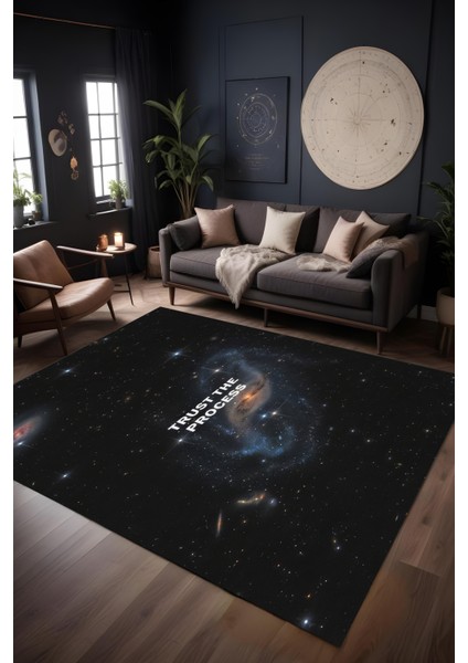 Dijital Baskı Uzay Temalı Kaymaz Taban Leke Tutmaz Makinada Yıkanabilir Salon Halısı Genç Halısı fiyatları