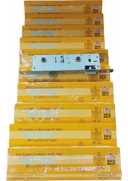 269 Pwc Pvc Kapılar Için Banyo ve Wc Kilidi 35 mm 10 Adet