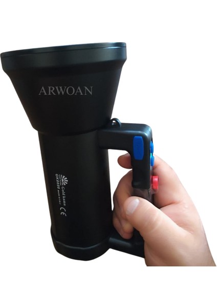 GK6698 Uzun Menzilli LED Projektör Fener 3000 Metre Aydınlatma Mesafesi Şarjlı El Feneri Kamp & Arama Kurtarma fırsatları