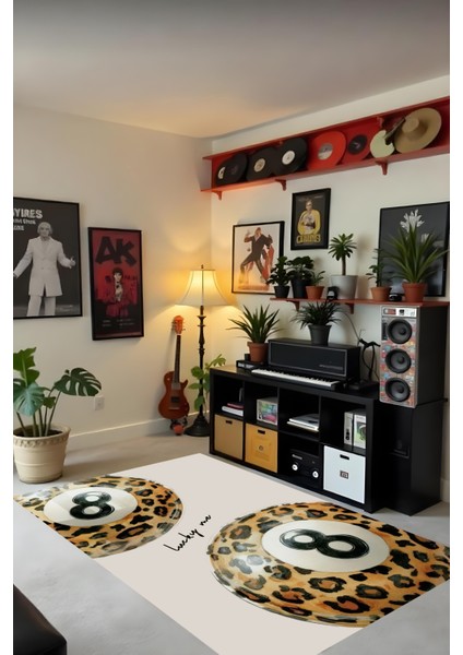 Dijital Baskı Leopar Bilardo Desen Kaymaz Taban Makinada Yıkanabilir Salon Halısı Genç Oda Halısı fiyatları