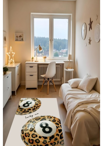 Dijital Baskı Leopar Bilardo Desen Kaymaz Taban Makinada Yıkanabilir Salon Halısı Genç Oda Halısı modelleri