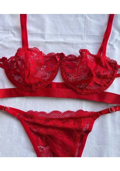 Kırmızı Dantelli Iç Çamaşır Takımı fiyatları