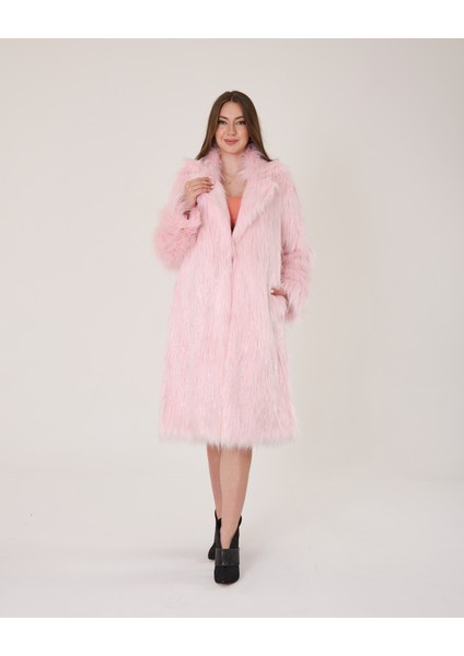 Simli Pembe Kürk Özel Tasarım