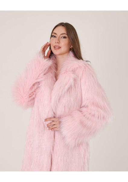 Simli Pembe Kürk Özel Tasarım indirimleri