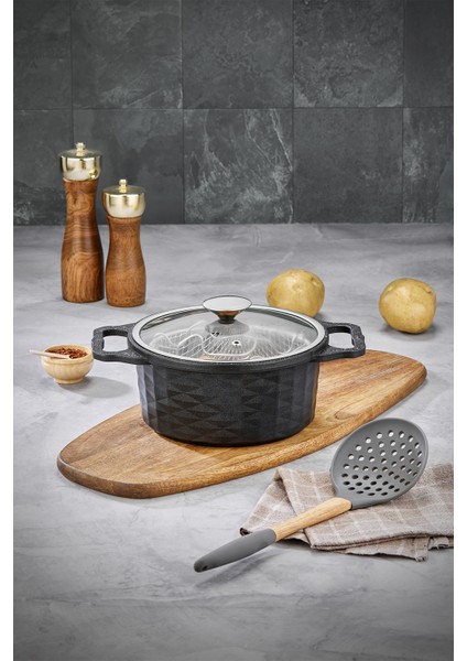 Crystal Granit Kızartma Tenceresi fritöz 20 cm black modelleri