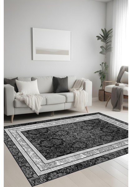 Dijital Baskı Klasik Desenli Çift Çerçeveli Dekoratif Makinada Yıkanabilir Salon ve Yolluk Halısı fiyatları