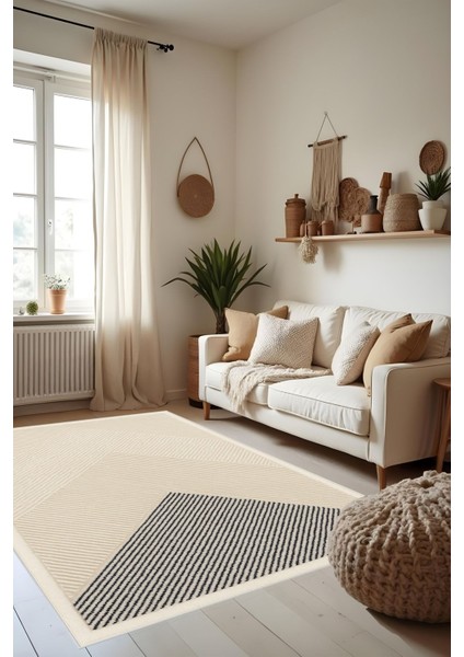 Makinede Yıkanabilir Geometrik Desen Kaymaz Taban Leke Tutmaz Mutfak Halısı Salon Halısı ve Yolluk