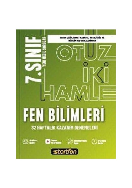 7. Sınıf 32 Hamle Fen Bilimleri Haftalık Kazanım Denemeleri