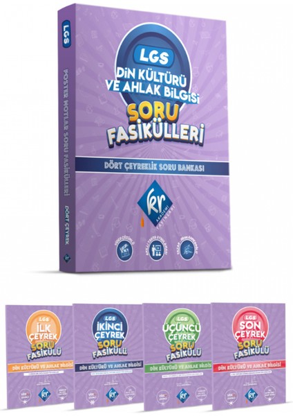 8. Sınıf LGS Din Kültürü ve Ahlak Bilgisi Soru Fasikülleri Dört Çeyreklik Soru Bankası