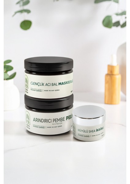 | Saf Aura Güzellik Seti, Orijinal Acı Bal Maskesi, Orijinal Shea Kremi, Nemlendirici Peeling, %100 Bitkisel (4 Aylık Cilt Bakım Seti) fiyatları