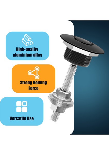 4x Push Düğmesi Hızlı Bırakma Araba Hood Bonnet Mandal Pimi Kilit Kilit Kipi Siyah (Yurt Dışından) fırsatları