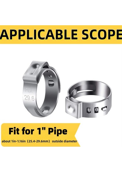 60 Adet 1 Inç Pex Kelepçeleri Paslanmaz Çelik Tek Kulaklı Hortum Kelepçeleri (Yurt Dışından) fırsatları