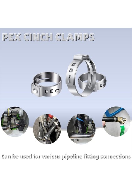 60 Adet 1 Inç Pex Kelepçeleri Paslanmaz Çelik Tek Kulaklı Hortum Kelepçeleri (Yurt Dışından) indirimleri