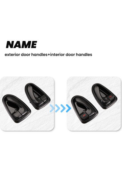 8 Adet Ön Arka Sol Sağ Kapı Kolu 00-06 Siyah (Yurt Dışından) modelleri