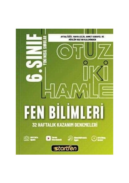 6. Sınıf Fen Bilimleri 32 Hamle Haftalık Kazanım Denemeleri