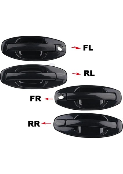 2001-2006 Için 4'lü Araba Dış Kulplu Kase Seti (Yurt Dışından)
