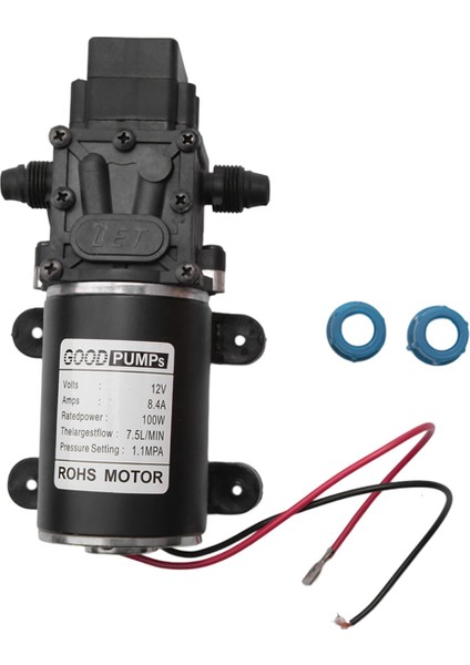 12V 100W Yüksek Basınçlı Kendi Kendinden Hazırlama Su Pompası 160PSI 8lpm Karavan Kamp Teknesi (Yurt Dışından)