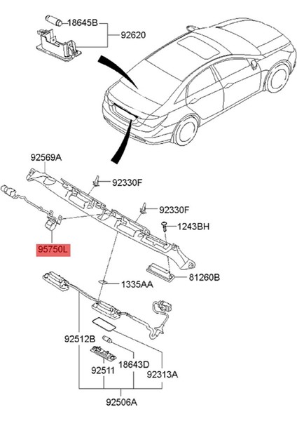 95760-3S100 Araç Arka Görünüm Kamerası Ters 95760-3S101 3S102 Hyundai I45 Sonata Yf 2011-2014 Yedekleme Park Kamerası (Yurt Dışından)