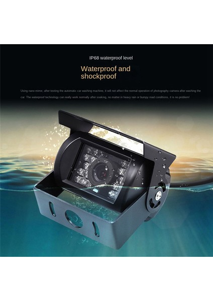 Su Geçirmez 18 LED Araç Arka Görünüm Ters Park Parkı Yedek Kamera Ir Gece Görme 12V 24V Otobüs Kamyonu Karavan Van (B) (Yurt Dışından) fiyatları