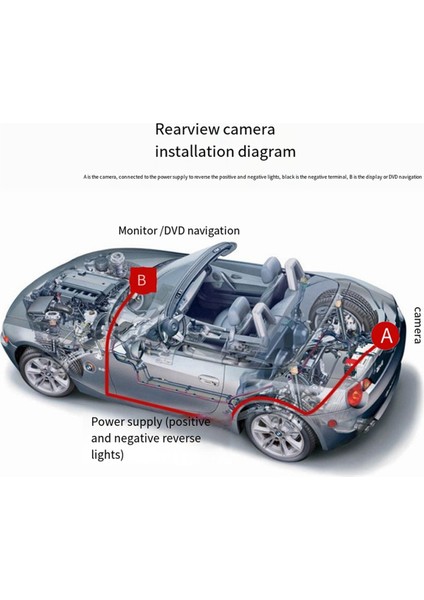 Araba Arka Görünüm Kamera Otopark Ekranı Ters Kamera 4.3inch Ekran CST-920 (Yurt Dışından)