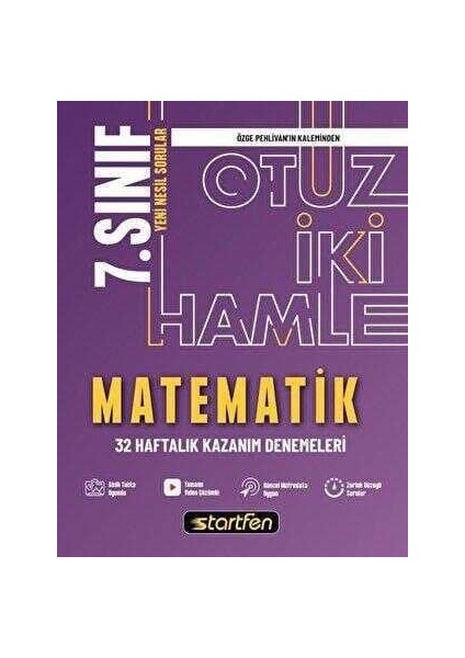 7. Sınıf Matematik 32 Haftalık Kazanım Denemeleri