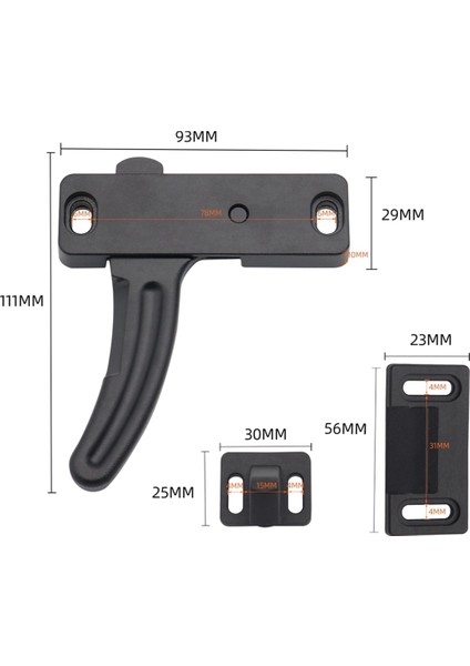 Rv Ekran Kapı Mandal Seti Alüminyum Alaşım Evrensel Fit Kapı Mandal Sapı Kargo Römorku Için Set Rv Aksesuarları (Yurt Dışından)