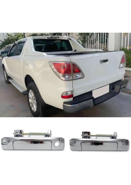 Ford Ranger Everest Mazda Bt-50 2012-2019 Için Chrome Arka Bagaj Kapağı Tutucu Bagaj Serbest Bırakma Tutamak Anahtarı (Key Dole Ile) (Yurt Dışından) modelleri