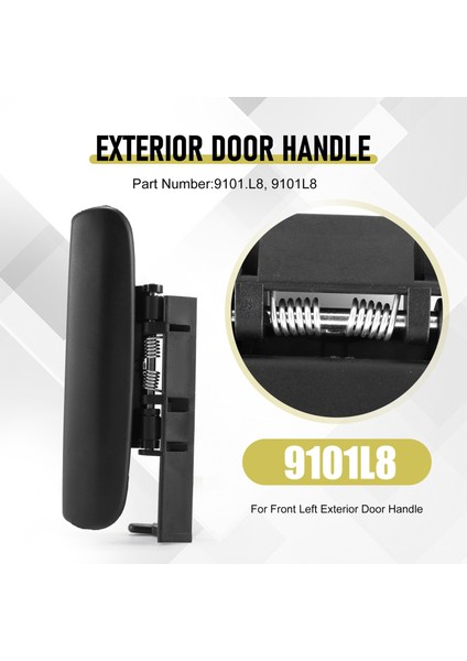 Citroen Xsara 1997 - 2005 9101L8 Için Siyah Ön Sol Dış Kapı Kolu (Yurt Dışından) indirimleri