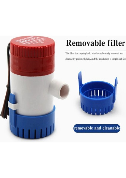 12V 1100GPH Otomatik Tekne Dalgıç Sidak Pompası Tekne Deniz Taşıt Motor Evleri Houseboat Mini Elektrikli Su Pompası (Yurt Dışından) modelleri