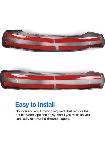 Mercedes Benz Smart 451 Fortwo 2009-2015 Karbon Fiber Araba Dış Kapı Kolu Kapak Süslemesi Dekor Çıkartma Aksesuarları (Yurt Dışından) fırsatları