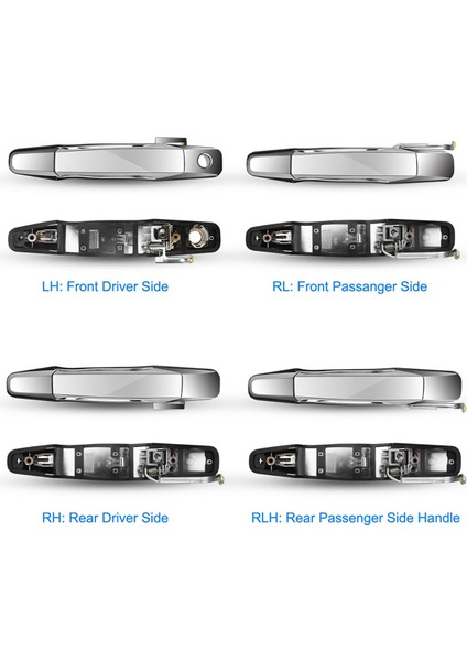 Ön Arka Dış Kapı Kolu Için Chevy Silverado Banliyö Gmc Yukon Sierra Pikap 20828258,22738722,22738725,22738726 (Yurt Dışından) fırsatları