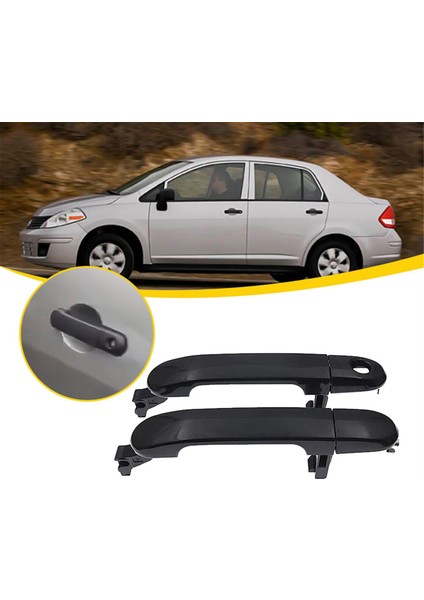 1paır Ön Dış Dış Kapı Kolu 80644-EL12A 82641-EL12A, Nissan Versa Için 2007-2012 Çekme Fl+Fr Siyah (Yurt Dışından) indirimleri