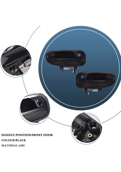 Honda Civic Ek3 1996 1997 1998 1999 2000 (Ön Kapı Kolu) Için Dış Kapı Kolu Dışında 2pcs Araba (Yurt Dışından) indirimleri