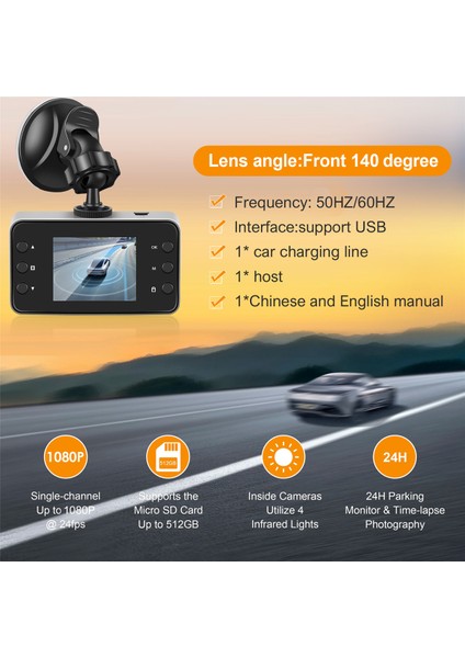 2.2 Inç Araba Dvr Dash Camera Full 1080P Döngü Kayıt Hareket Algılama Sürücü Kaydedici Geniş Açılı Gece Görüşü Dashcam (Yurt Dışından) fırsatları