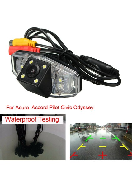 Otomatik Araba Arka Görünüm Yedekleme Ters Park Kamerası Honda Accord Için 4 LED Işık ile Civic Ek Fd Pilot Fit Jazz 1998-2013 (Yurt Dışından) fiyatları
