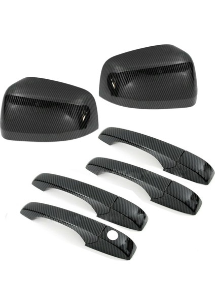 10PCS/SET Yan Dikiz Aynası Trim Kapı Kolu Kapak Kiti Dodge Durango Suv 2011-2020 (Yurt Dışından)