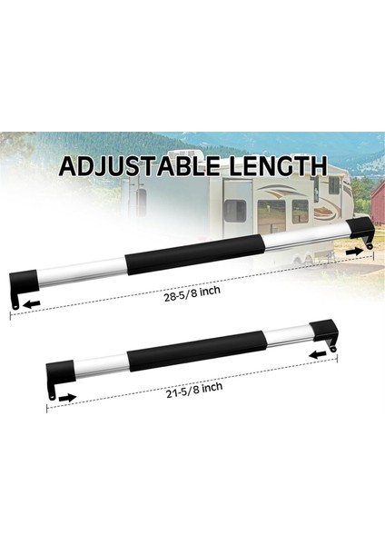 Rv Ekran Kapı Kolu Tutma Çubuğu, 21-5/8 Ila 28-5/8 Inç Rv Ekran Kapı Kolu, Rv Ekran Kapısı 2pcs Arasında Ayarlanabilir (Yurt Dışından) fırsatları