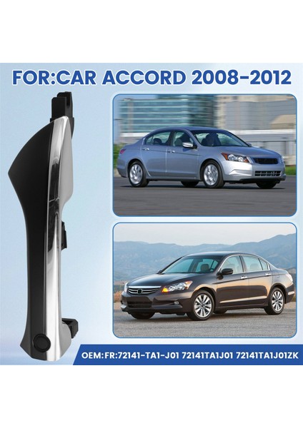 Honda Accord Için Endüktif Düğme Konforu ile Ön Kapı Kolu 2008-2012 Dış Tutamak Çekme Fr: 72141-TA1-J01 (Yurt Dışından) fırsatları